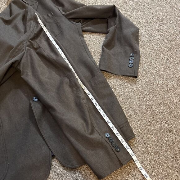 Faconnable Wool Blend Three-Button Blazer - Tall See Photos - See Measurements - Picture 4 of 14